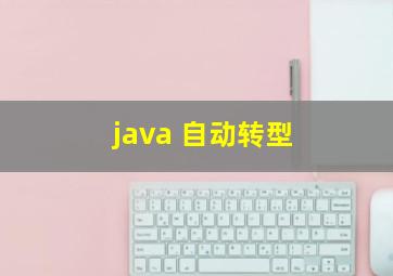 java 自动转型